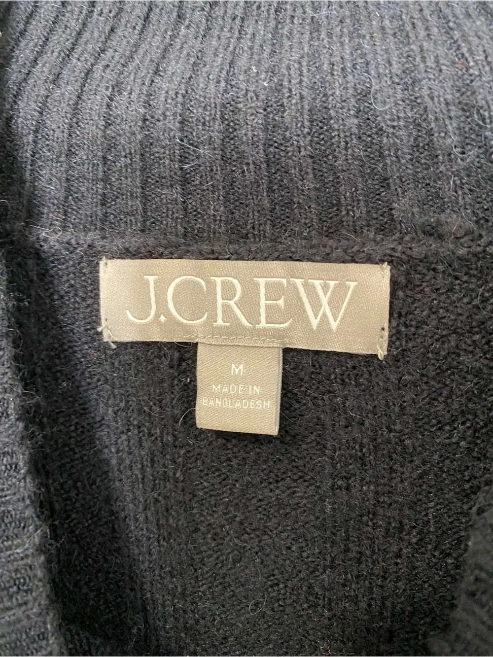 J.Crew Wool Ribbed Super Soft Mock-neck Sweater